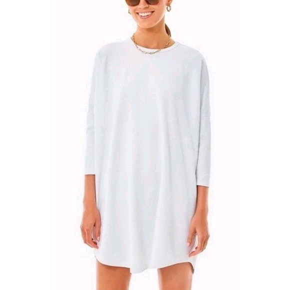 Tuckernuck Dress Sz M/L Pomander Place White Sue Sweatshirt Relaxed Casual Beach - Picture 13 of 13